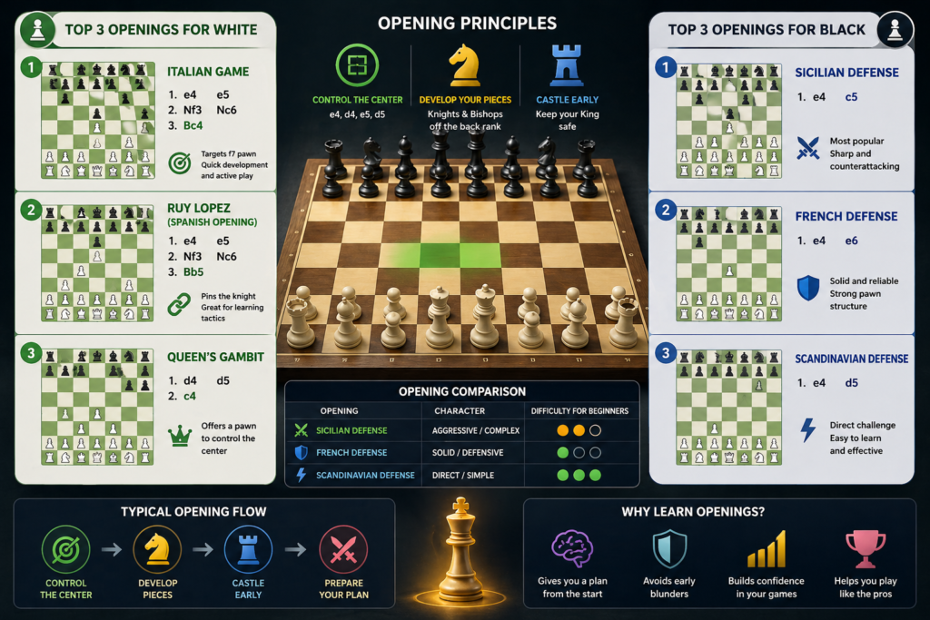 Chess openings infographic